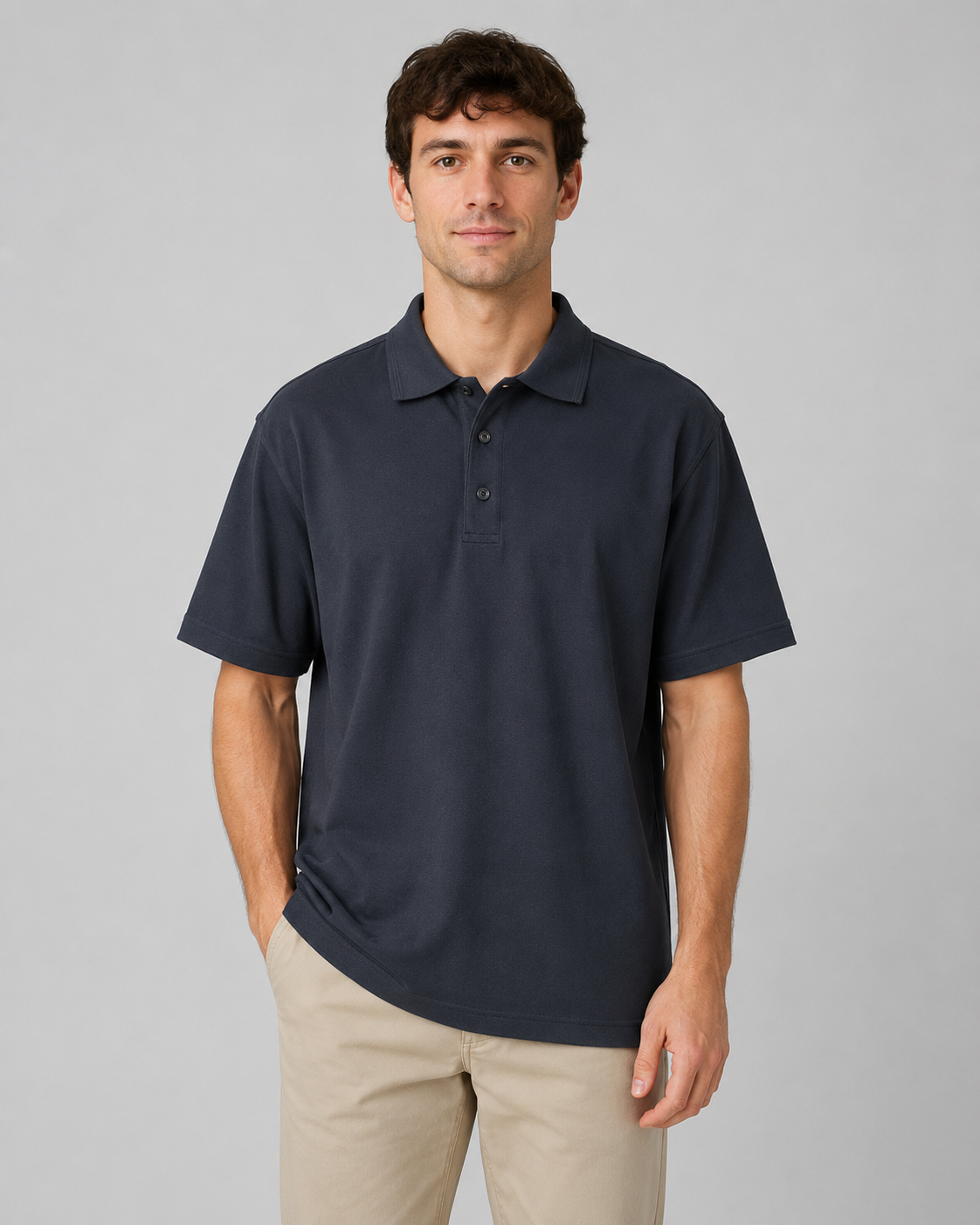 Uneek Men’s Polo Shirt Size Large Navy Blue Short Sleeve Collared UC102