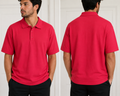 Uneek UC102 Polo Shirt Men’s Large Red Short Sleeve Casual Work Golf Cotton Blend