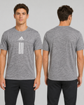 Adidas Men’s Athletic T-Shirt Size Large Gray Heather 100% Polyester Short Sleeve